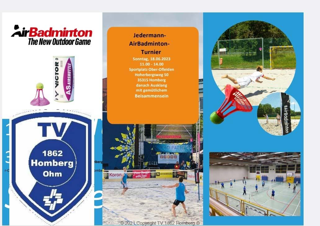 AirBadminton-Turnier am 18.06.2023 auf dem Sportplatz Ober-Ofleiden