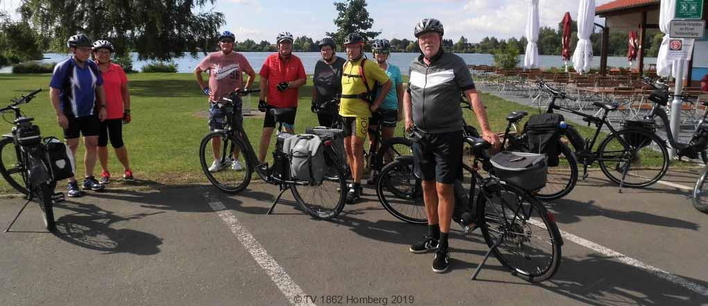 Vulkanbiker des TV 1862 Homberg auf Radtour durch die Wetterau