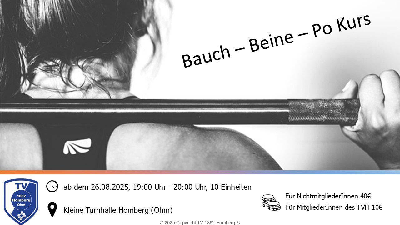 Neuer Kurs Bauch-Beine-Po Beginn: Ab  26. August 2025