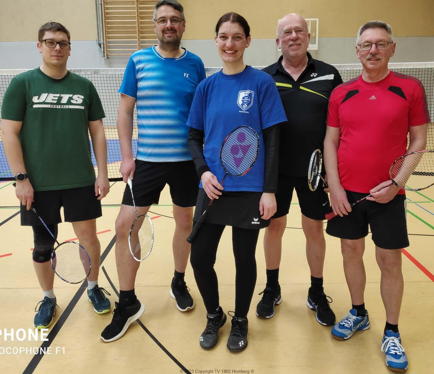 Badmintonspieler des TV 1862 Homberg e. V. bei Turnier in Grebenhain