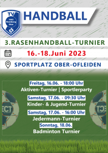 Rasenhandball-Turnier 16.-18. Juni 2023 @ Sportplatz Ober-Ofleiden